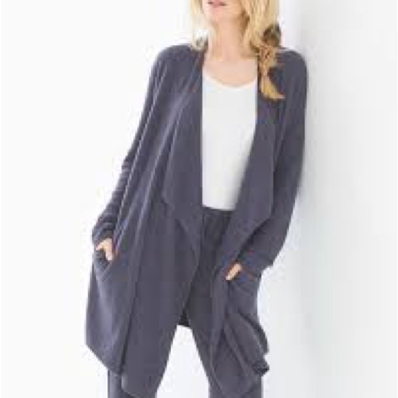 Barefoot Dreams Cozy Chic Island Wrap Cardigan Womens Size XL Gray Lounge - Picture 1 of 7